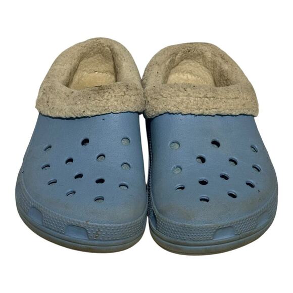 Crocs Classic Lined Clog Pastel Blue Youth Size 5 / Women's 7 Slip On Comfort - Picture 3 of 9